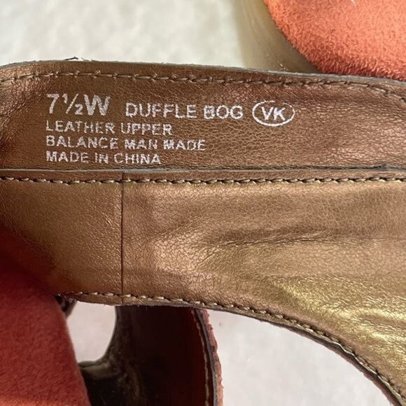 Aerosoles heel rest women's coral sandels 7.5 duffle bog leather - Picture 6 of 14